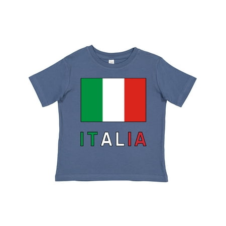 

Inktastic Italy Flag & Italia - Black Border Gift Toddler Boy or Toddler Girl T-Shirt