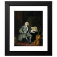 thumbnail image 2 of Cornelis Troost 12x14 Black Modern Framed Museum Art Print Titled - Portrait off and Member of the Van the Merch Family (1736), 2 of 5