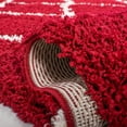 thumbnail image 6 of SAFAVIEH Dallas Logan Geometric Shag Area Rug, Red/Ivory, 6' x 6' Square, 6 of 9