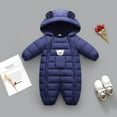 thumbnail image 4 of SYNPOS Baby Boy Girl One Piece Cotton Romper Coat 0-12months Toddler Baby Snow Suit Hooded Thick Warm Jumpsuit Jacket Overalls Outfit, 4 of 10