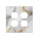 thumbnail image 1 of Czrpken Cubiertas de salida decorativas de mármol blanco y dorado abstracto moderno de lujo 2 bandas cubierta de placa de pared doble receptáculo dúplex dos interruptor de luz placa de cubierta Jumbo, 1 of 1