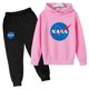 thumbnail image 3 of Conjunto de 2 piezas de sudadera con capucha y pantalones de jogging para niños de la NASA, moda informal para primavera y otoño, chándales de 3 a 12 años, conjuntos de tendencia para niños y niñas, r, 3 of 5