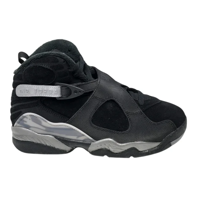 Ni - ke Air Jordan 8 Retro WNTR (GS) Size 5.5Y Black/Gunsmoke-Metallic Silver FN5190 001