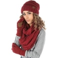thumbnail image 1 of Oversized Slouchy Beanie Infinity Scarf Texting Glove Matching Set, 1 of 2