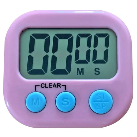 

LCD Digital Timer Magnetic Kitchen Countdown Alarm Clock with Stand (Pink)