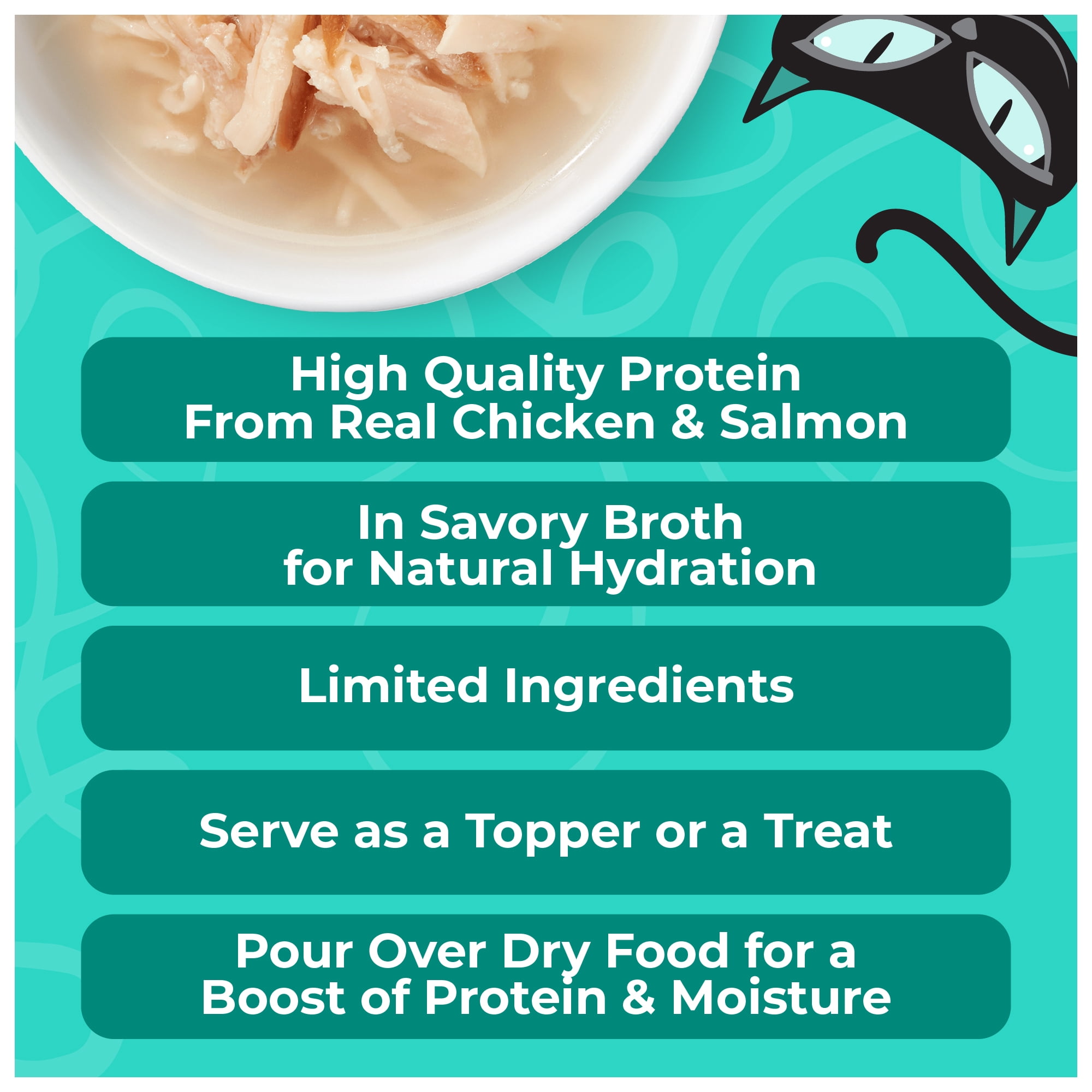 Tiki Cat Born Carnivore Complements Wet Cat Food Topper, Chicken & Salmon 2.1 oz. Pouch