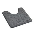 thumbnail image 1 of Contour Bath Rug Memory Foam Mat 3D Pebble 20”L x 20”W Dark Gray, 1 of 6