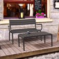 thumbnail image 2 of Compamia Paris Outdoor Bench Black, 2 of 8