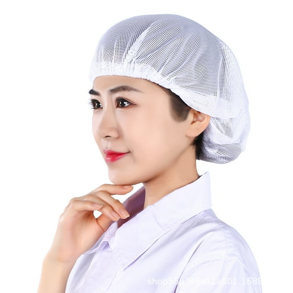Raindrops food service hairnets Hair Nets Polyester Protect Hairstyles Restaurants 4pcs
