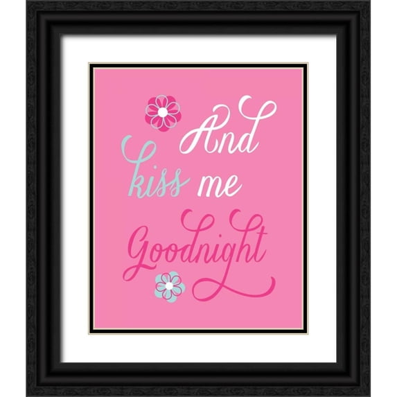 Robinson, Tamara 15x18 Black Ornate Wood Framed with Double Matting Museum Art Print Titled - And Kiss Me Goodnight