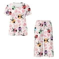 thumbnail image 5 of DISNIMO Ladybug Heart Printed Womens Pajama Set Summer 2 Piece Lounge Set Soft Sleepwear Short Sleeve Tops and Capri Pant Pjs, 3XL, 5 of 7
