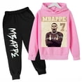 thumbnail image 3 of Ropa para niños Conjunto de sudadera con capucha para niños y pantalones de sudadera Conjunto deportivo de 2 piezas para niños y niñas Ropa estampada de Mbappé, 3 of 5