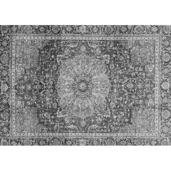 Ahgly Company Indoor Rectangle Persian Gray Traditional Area Rugs, 2' x 3'