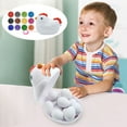 thumbnail image 1 of Fesfesfes 12PCS Pull String Chicken Storage Box Shape Matching Eggs Transportation Vehicle Twist Eggs Toy Enhances Cognitive Skills and Hand Eye Coordination, 1 of 6