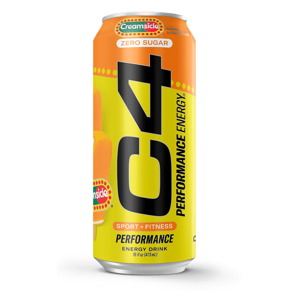 C4 Performance Energy Drink, Orange Creamsicle, 16oz, Single Can