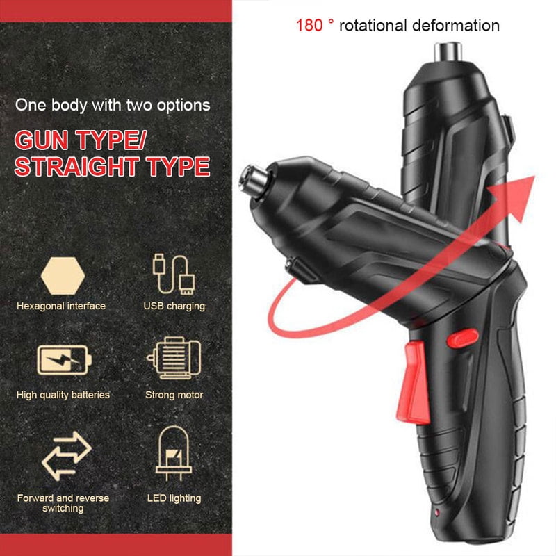 3.6V Electric Screwdriver Rechargeable Cordless Electric Drill Power Set 1500mAh Household Maintenance Screwdriver Repair Tools