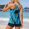 thumbnail image 5 of HUAXUN Womens Tankini Bathing Suits Cute Tankini Tummy Control Swimsuits for Women Modest Swim Tank Top 3 Piece Swimsuit Tummy Control Bathing Suit, 5 of 7
