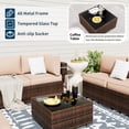 thumbnail image 5 of UDPATIO Patio Furniture Sets, Modular Rattan Outdoor Patio Sectional Furniture Sofa Set, Wicker Patio Conversation Set for Backyard, Deck w/Side Table, 7pc Brown/Khaki (Include Sofa Cover), 5 of 6