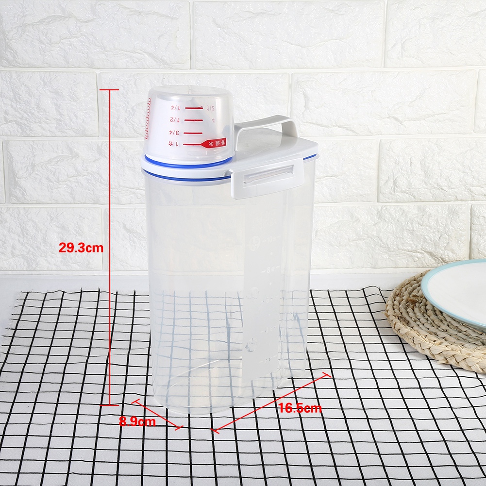 Kritne Grain Container Case, Portable Home Kitchen Storage Box