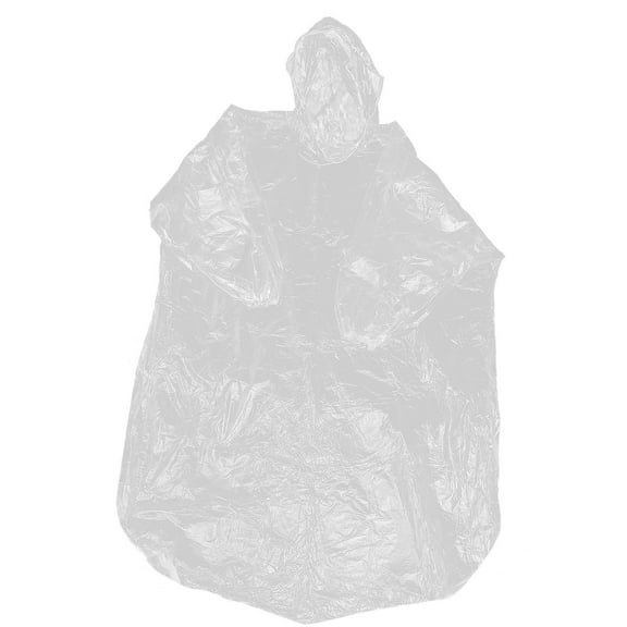 HEMOTON Disposable Rain Ponchos for Adults with Drawstring Hood Made of PE Transparent Practical for Travel and Outdoor Use