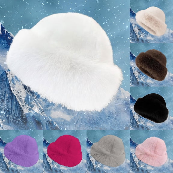 Migroa Winter Warm Trapper Hat with Ear Flaps, Faux Fur Lined Water Resistant Cold Weather Hat for Men Women Dark Purple Universal Fit