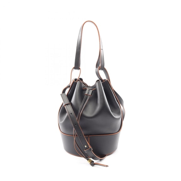 Pre-Owned Loewe Balloon Bag Medium Drawstring 2-Way Shoulder Bag/Handbag Leather Women's Black