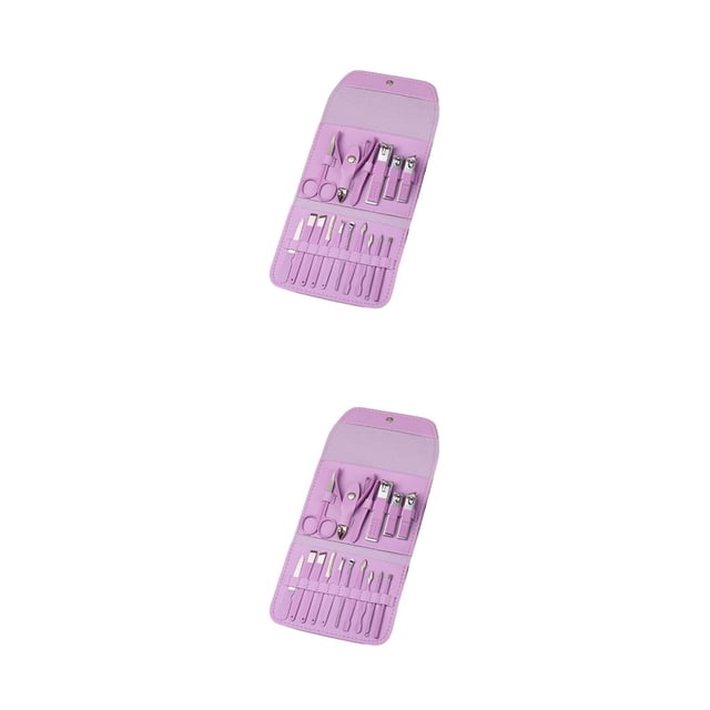 Seitruly Juego de cortaúñas para el hogar, accesorio profesional para recortar cutículas, Kit de tijeras de manicura con bolsa de Type2 NO2