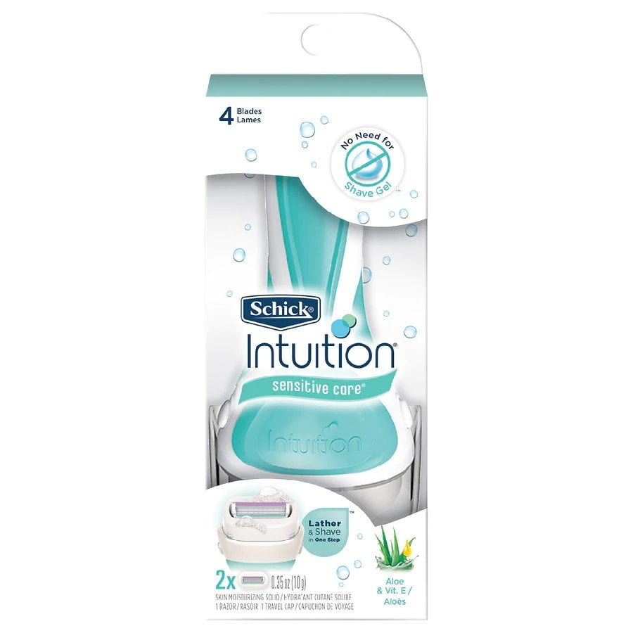 Schick Intuition Sensitive Care Women's Razor 1 Handle + 2 Refills