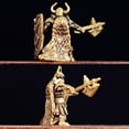 thumbnail image 3 of Slccxzc Mini Brass Shield Axe Soldier Figurine Retro Statue Collectible Desktop Decor, 3 of 7