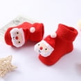 thumbnail image 5 of Baby Boy Girls Toddlers Non-Skid Indoor Slipper Winter Warm Shoes Socks Christmas Socks 0-12M, 5 of 6