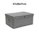 thumbnail image 4 of Caja de almacenamiento Contenedores de tienda plegables Ahorro de espacio Cajas para el hogar Manta Zapatos Juguetes Calcetines Ropa interior Almacenamiento y organización del hogar 47x28x21cm Gris Inteprter HA077307-02, 4 of 6