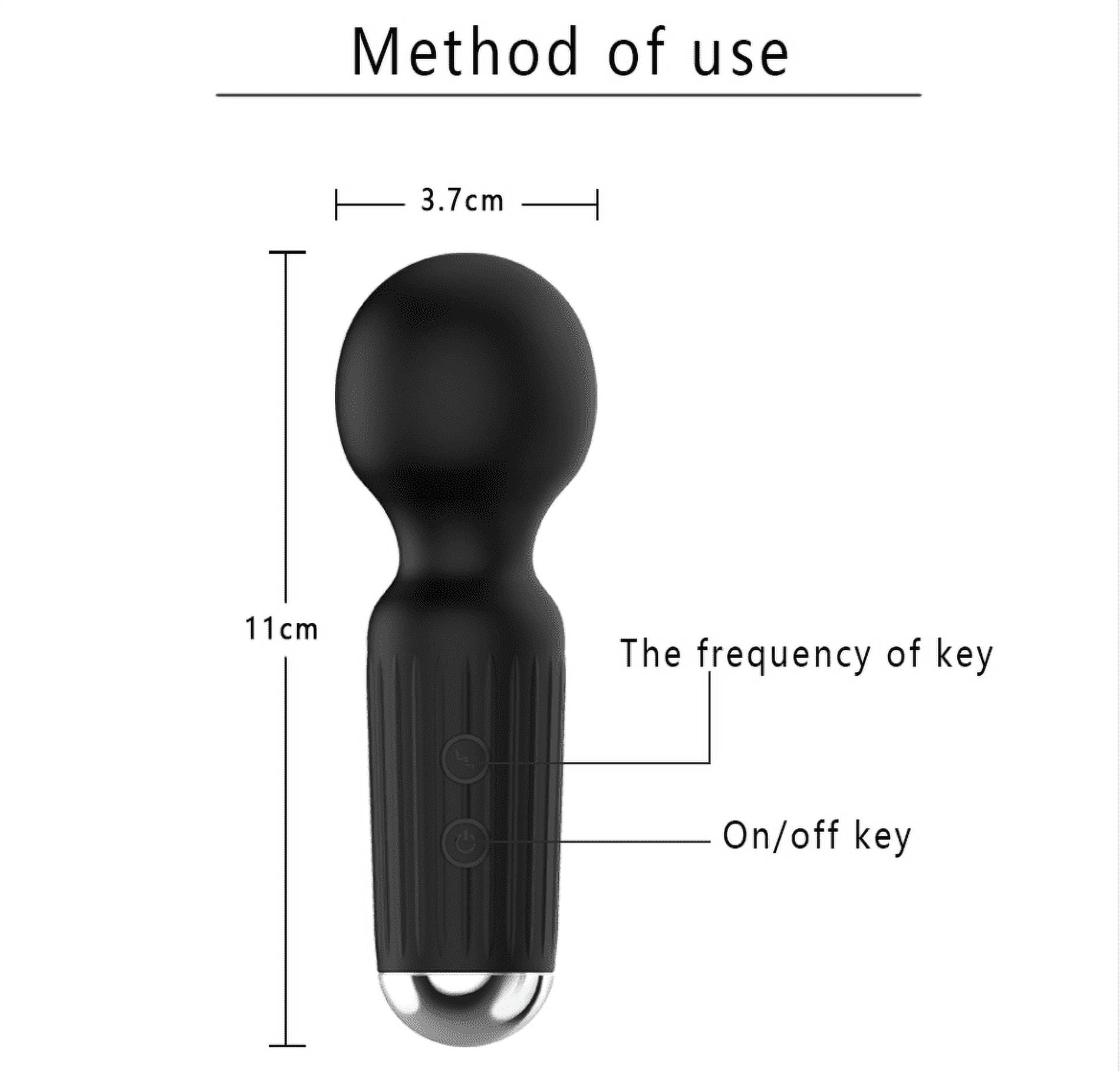 Powerful Mini Massager, Small Handheld Personal Massager with 10 Vibration Modes Waterproof Cordless Massager for Neck Shoulder Back Body Massage Sports Recovery Muscle Aches(Black),Topboutique