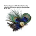 thumbnail image 5 of Pinza para el pelo de plumas de pavo real, tocado para fiesta de boda, 2 uds. Verde, 5 of 5