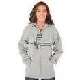 thumbnail image 3 of Keep Calm Funny EMT Humor Unisex Fleece Graphic Zip Up Hoodie Brisco Brands 4X, 3 of 5
