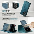 thumbnail image 5 of Magnetic 2 in 1 Detachable Wallet Case for Samsung Galaxy S22 Ultra with Card Holder Women Men, Retro PU Leather【RFID Blocking】Kickstand Shockproof Cover, 5 of 13
