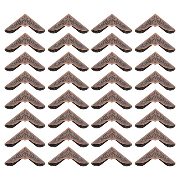 30mm Metal Book Corners, 60pcs Photo Corners Book Corners Protector Metal for Scrapbook Book Binding, Dark Bronze