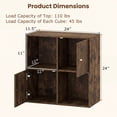 thumbnail image 3 of Giantex cube Bookcase, Wooden Bookshelf w/4-cube, Display Compartment Cabinet forBedroom, Living Room, Brown, 3 of 6