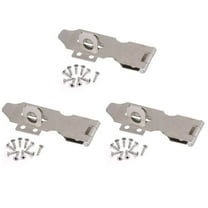 Wideskall 3" inch Zinc Plated Swivel Safety Hasp and Staple with Screws Pack of 3
