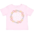 thumbnail image 3 of Inktastic Big Sis Rose Floral Wreath Sister Girls Toddler T-Shirt, 3 of 5