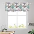 thumbnail image 5 of Summer Coral Starfish Kitchen Curtains Valances for Windows Beach Coastal Seashell Window Curtain 54x18 Inch Short Rod Pocket Bathroom Treatment Valance 1 Panel for Living Room Decor,Brown Green, 5 of 6