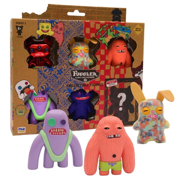 Figuras de peluche coleccionables P.M.I. Fuggler Serie 2, paquete de 6