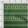 thumbnail image 2 of oneOone Rayon Olive Green Fabric Asian Paisley Block Sewing Craft Projects Fabric Prints By Yard 56 Inch Wide, 2 of 5