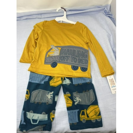 

Carter s Just One You Baby Boys 2pc TruckConstruction Fleece Pajama Set - Yellow 2T