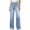 Sky Blue, variant on CHUMUD Women Straight Leg Jeans Trendy Pull On Elastic High Waist Drawstring Stretchy Denim Pants with Pockets
