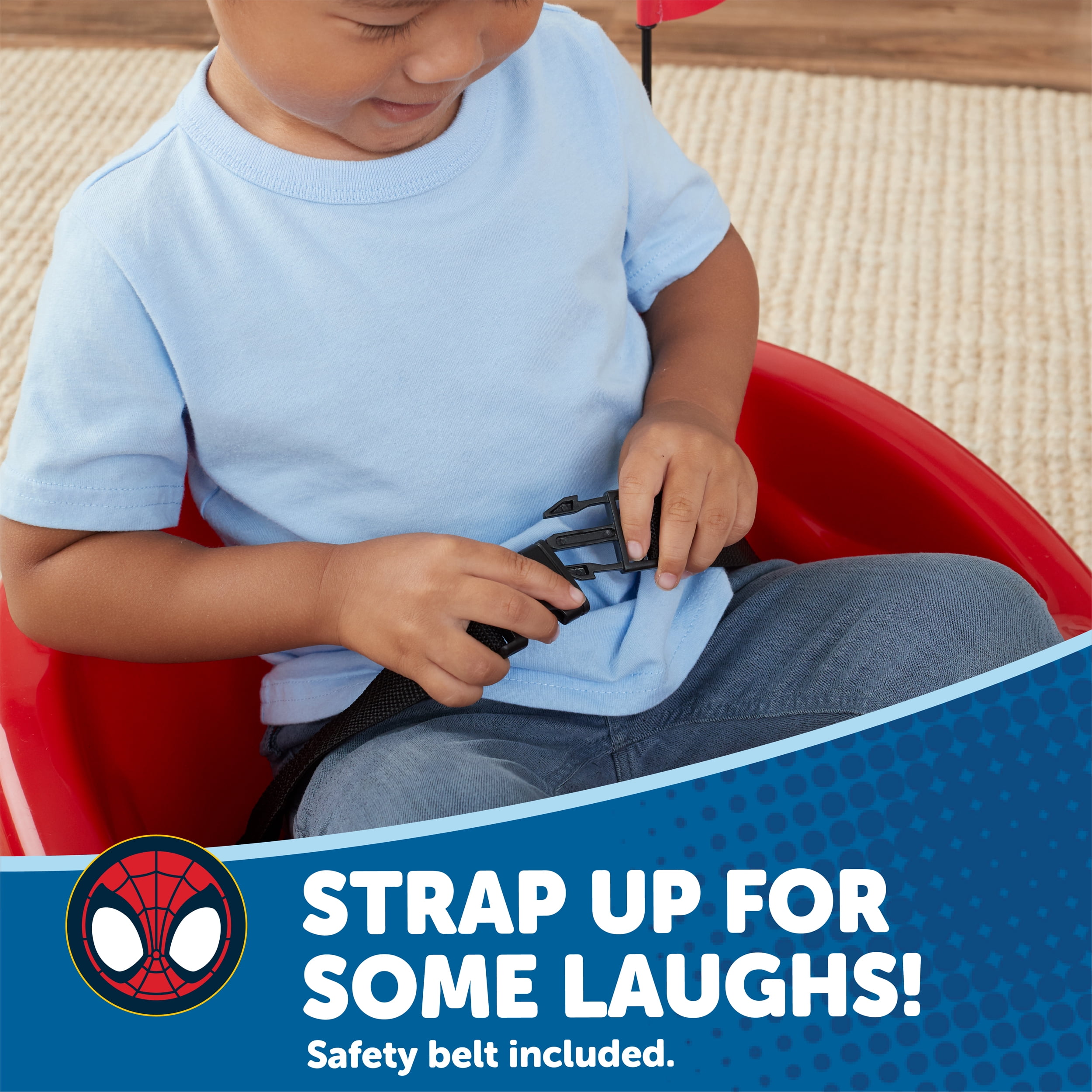 Spidey & His Amazing Friends by Flybar, 6V Bumper Car Ride on, for Kids 1.5- 4 Years, 1 count