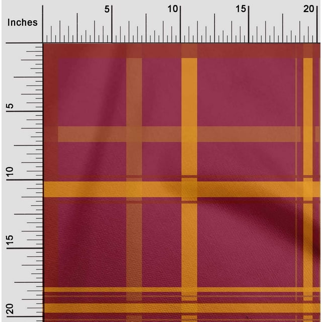 oneOone Silk Tabby Fabric Madras Check Print Fabric BTY 42 Inch Wide
