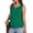 *Green, variant on ClodeEU Women's Round Neck Eyelet Embroidery Tank Top ,Loose Fit Solid Color Casual Summer Blouse Green,Womens Plus M