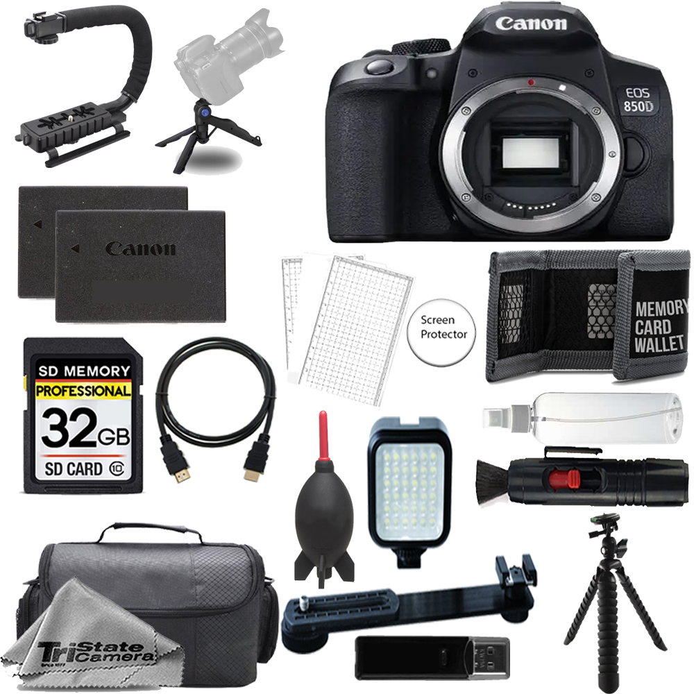 Canon EOS 850D/Rebel T8i DSLR Camera (Body Only) + 32GB + Extra ...