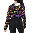 thumbnail image 4 of Suhoaziia Halloween Pumpkin Head Hoodie Crop Tops for Women Girls Preppy Pullover Tops Casual Fall Clothing Comfortable Size S Novelty Sport Outfits O-neck Printed Graphic Sweatshirt, 4 of 6