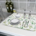 thumbnail image 5 of Green Leaves Branches Dish Drying Mat 18x24 for Kitchen Spring Leaves Botanical Dishes Pad Dish Drainer Rack Mats Absorbent Quick Dry Kitchen Decor, 5 of 6